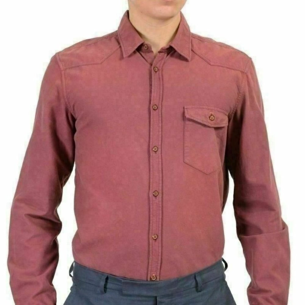 Hugo Boss Orange "CliffE" Men's Cherry Casual Shirt US M IT 50